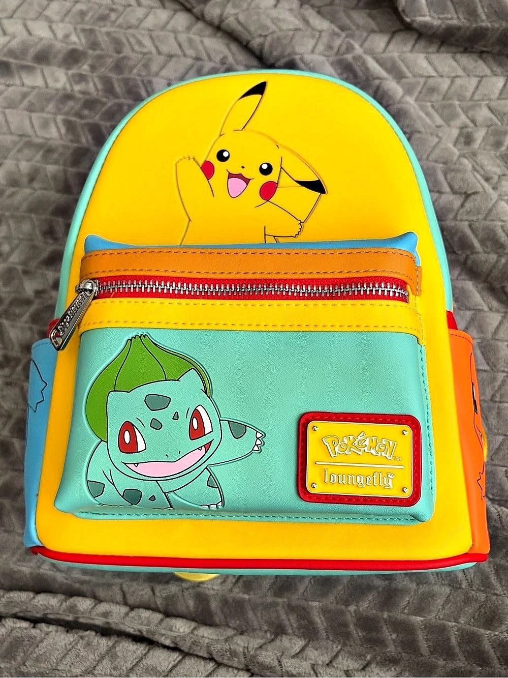 Loungefly Pokemon Color Block Starters Mini Backpack Pikachu Eevee NWT